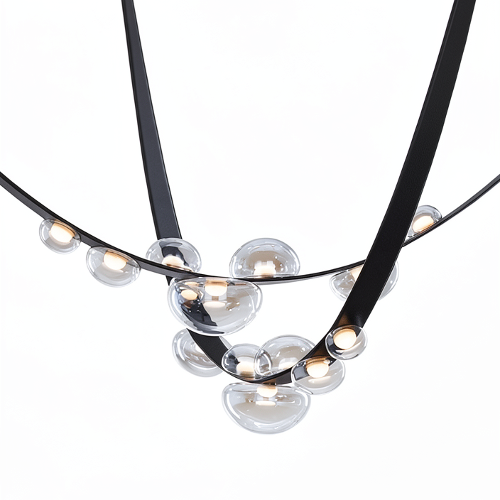 Leather Belt Bubble Chandelier