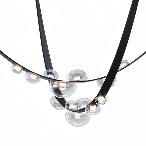 Leather Belt Bubble Chandelier