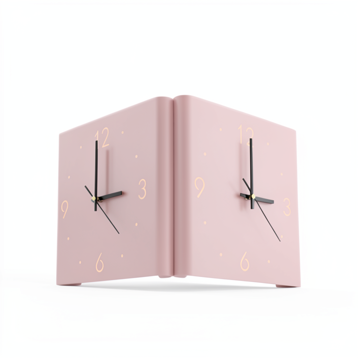 Double Sided Corner Lighted Clock