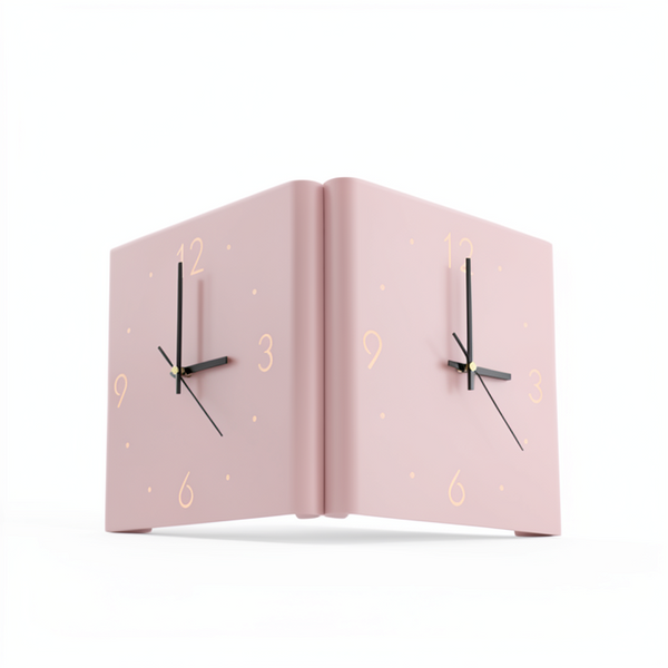 Double Sided Corner Lighted Clock